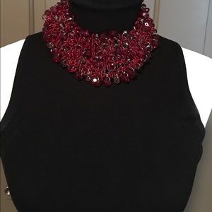 Beautiful Deep Red Crystal Necklace